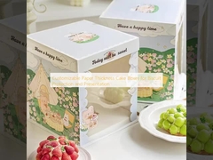 বিস্কুট সুরক্ষা এবং উপস্থাপনের জন্য কাস্টমাইজযোগ্য কাগজের বেধ কেক বক্স