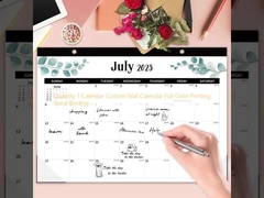 পরিমাণ ১ ক্যালেন্ডার কাস্টম ওয়াল ক্যালেন্ডার ফুল কালার প্রিন্টিং স্পাইরাল বন্ডিং