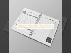 আপনার পছন্দ অনুযায়ী কাস্টমাইজড স্পাইরাল হার্ডকভার নোটবুক ব্যক্তিগতকরণ বিকল্প স্ট্যান্ডার্ড কাস্টম কভার আর্ট