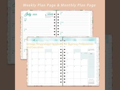 ব্যবসায়ী পেশাদার এবং কর্মকর্তাদের জন্য ভিনটেজ ব্যক্তিগতকৃত নোটবুক