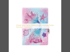 পুরোনো ধাঁচের কাস্টমাইজড নোটবুক, এমবসড ডিজাইন কৌশল সহ 'সন্তুষ্টি'