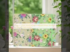 এমবসড ডিজাইন টেকনিক এবং মার্জিত স্টাইল বৈশিষ্ট্য সহ মার্জিত কাস্টম নোটবুক