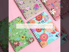 A5 স্পাইরাল হার্ডকভার নোটবুক সহ আচ্ছাদিত কাগজ এবং পেশাদার স্পাইরাল বাঁধাই