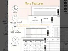 15 পৃষ্ঠার হার্ডকভার কাস্টম জার্নাল নোটবুক কাস্টমাইজযোগ্য কভার সহ