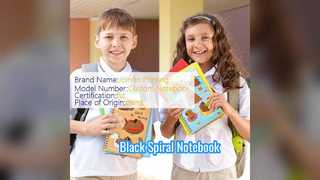 পেশাদারদের জন্য কালো সর্পিল নোটবুক টেকসই হার্ডকভার