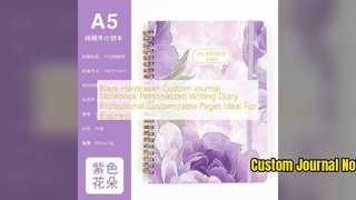 কাস্টম হার্ডকভার নোটবুক কালো ব্যক্তিগতকৃত ডায়েরি জার্নাল