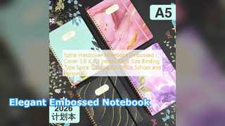 সর্পিল হার্ডকভার নোটবুক মার্জিত এমবসড